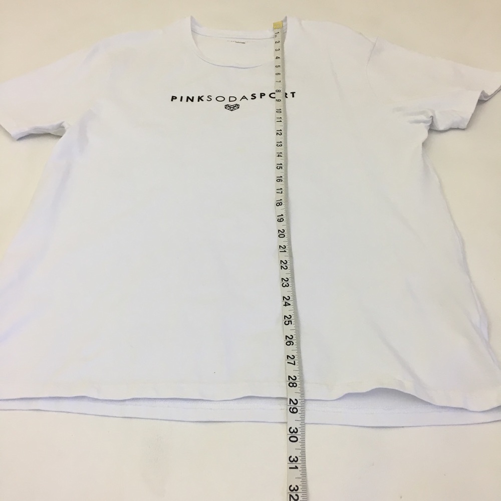 Pink Soda Sports White T-shirts Women's Size Large High Quality Thick Cotton - Picture 9 of 10